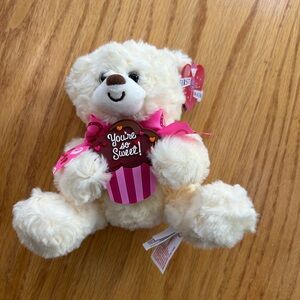 NWT First & Main White Teddy Bear Plush Stuffed Toy You’re So Sweet
